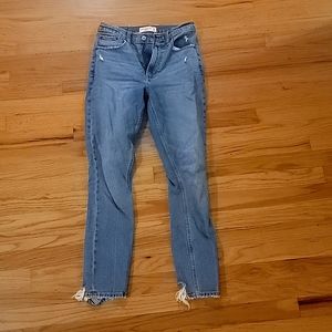 Abercrombie & Fitch Jean's "The Skinny / High Rise", Boot Cut, Distressed Size 0